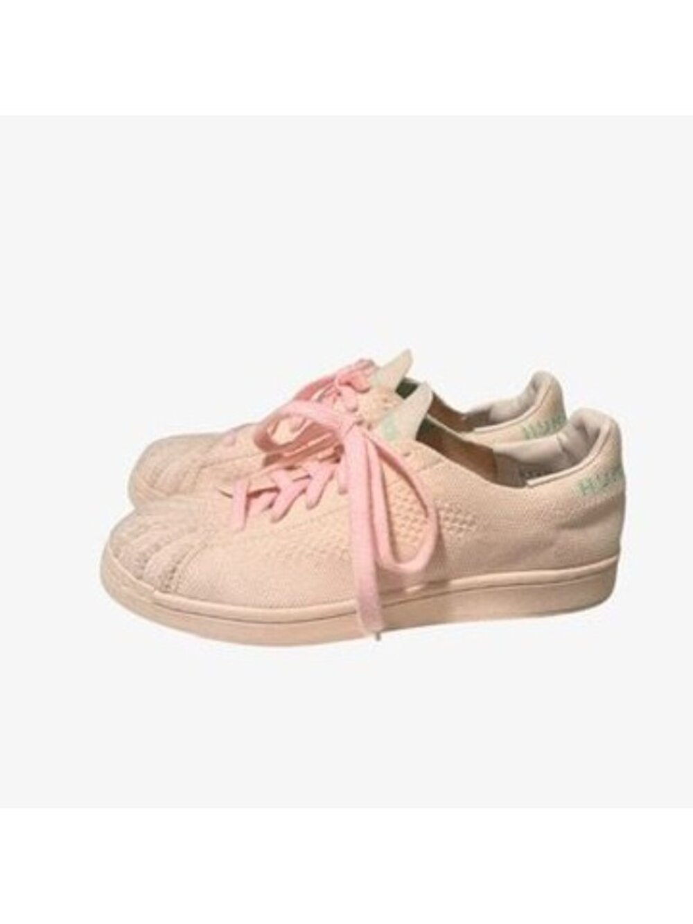 Adidas x PHARRELL Superstar Primeknit Sneakers Cream Pink M 6.5 W 8.5 Retro
